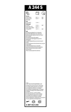 BOSCH 3397014244 — Lamelă ștergător parbriz