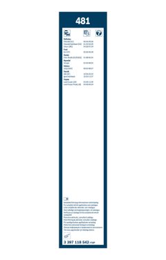 BOSCH 3397118542 — Lamelă ștergător parbriz