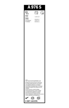 BOSCH 3397118976 — Lamelă ștergător parbriz