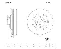 BOSCH F026A06799 — Disc de frână