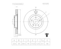 BOSCH F026A06862 — Disc de frână