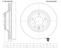 BOSCH F026A09369 — Тормозной диск