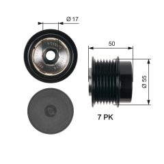GATES OAP7017 — Fulie cu roată liberă alternator