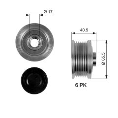 GATES OAP7032 — Fulie cu roată liberă alternator