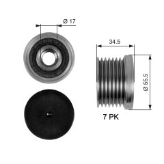 GATES OAP7084 — Fulie cu roată liberă alternator