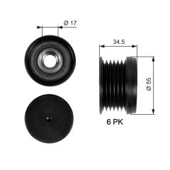 GATES OAP7090 — Fulie cu roată liberă alternator
