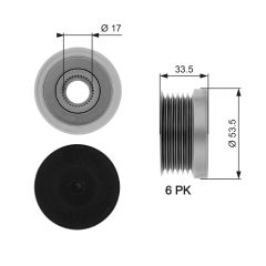 GATES OAP7111 — Fulie cu roată liberă alternator