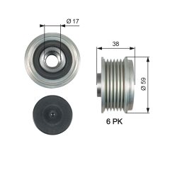 GATES OAP7177 — Fulie cu roată liberă alternator