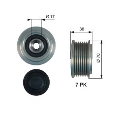 GATES OAP7184 — Fulie cu roată liberă alternator