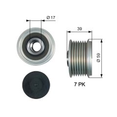 GATES OAP7189 — Fulie cu roată liberă alternator