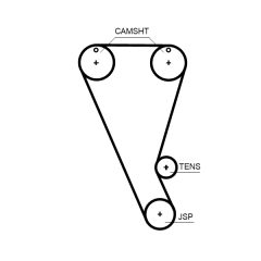 GATES T372HOB — Ремень ГРМ