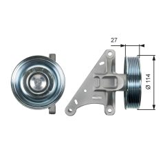 GATES T36429 — Rolă ghidaj curea transmisie