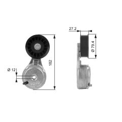 GATES T38104 — Întinzător curea trapezoidală dințată