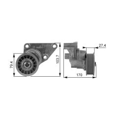 GATES T38158 — Натяжитель клинового зубчатого ремня