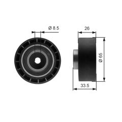 GATES T39057 — Rolă întinzătoare curea transmisie