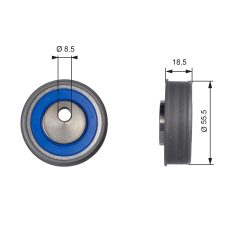 GATES T41038 — Натяжной ролик ремня ГРМ