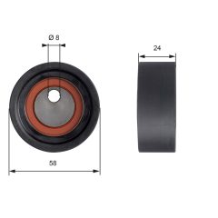 GATES T41064 — Rolă întinzătoare curea distribuție