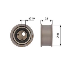 GATES T42041 — Rolă întinzătoare curea distribuție
