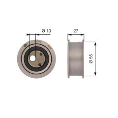 GATES T42042 — Rolă întinzătoare curea distribuție