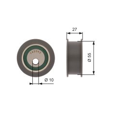 GATES T42042A — Rolă întinzătoare curea distribuție