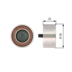 GATES T42141 — Rolă ghidaj curea distribuție