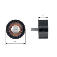 GATES T42150 — Rolă ghidaj curea distribuție