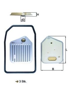 KNECHT HX 163KIT — Гидрофильтр, автоматическая коробка передач