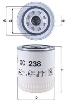 KNECHT OC 238 — Масляный фильтр