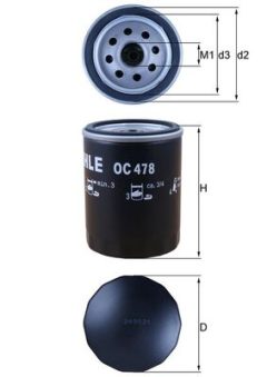 KNECHT OC 478 — Filtru de ulei