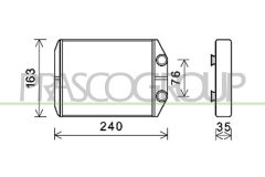PRASCO DA730H001 — Радиатор печки