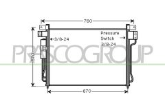 PRASCO DS814C002 — Radiator aer condiționat