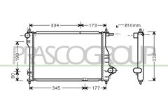PRASCO DW324R002 — Radiator răcire motor