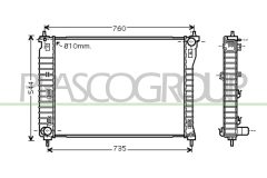 PRASCO DW720R004 — Radiator răcire motor