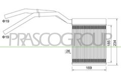 PRASCO FD424H001 — Радиатор печки
