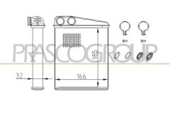 PRASCO ME324H001 — Radiator încălzire habitaclu