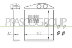 PRASCO OP030H001 — Radiator încălzire habitaclu