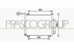 PRASCO OP304C002 — Радиатор кондиционера