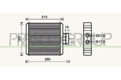 PRASCO SK320H001 — Радиатор печки