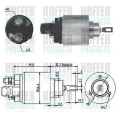 HOFFER 46004 — Втягивающее реле стартера
