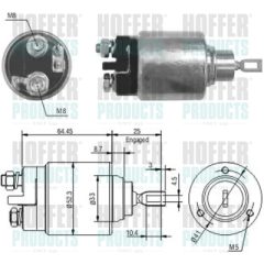 HOFFER 46006 — Втягивающее реле стартера
