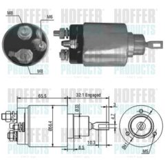 HOFFER 46069 — Втягивающее реле стартера