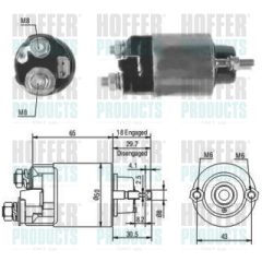 HOFFER 46097 — Втягивающее реле стартера
