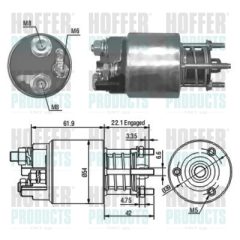 HOFFER 46110 — Втягивающее реле стартера