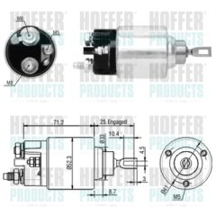 HOFFER 46154 — Втягивающее реле стартера
