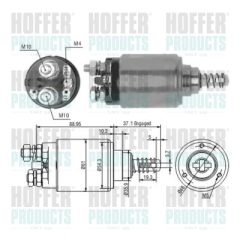HOFFER 46192 — Втягивающее реле стартера