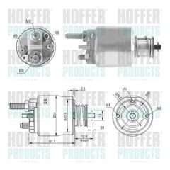 HOFFER 46223 — Втягивающее реле стартера