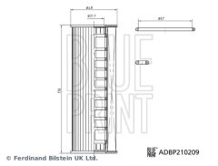BLUE PRINT ADBP210209 — Масляный фильтр