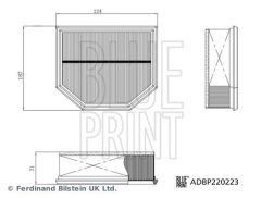 BLUE PRINT ADBP220223 — Фильтр воздушный