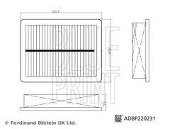 BLUE PRINT ADBP220231 — Filtru de aer