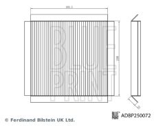 BLUE PRINT ADBP250072 — Салонный фильтр